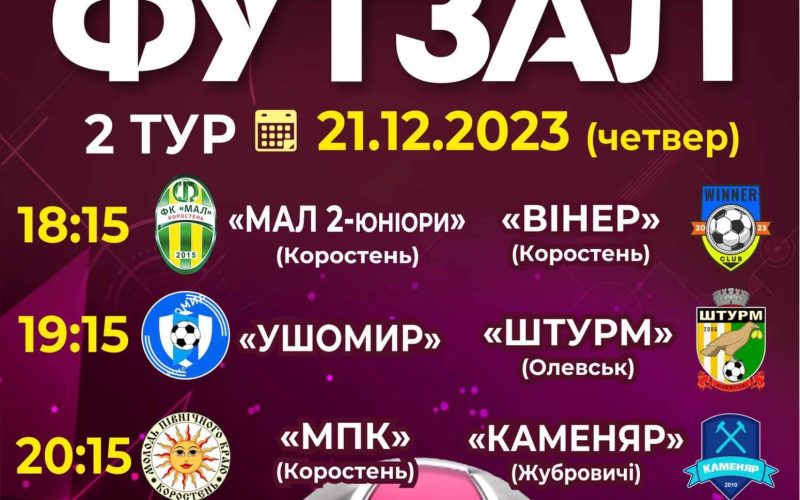 У Коростені відбудеться відкритий чемпіонат з футзалу