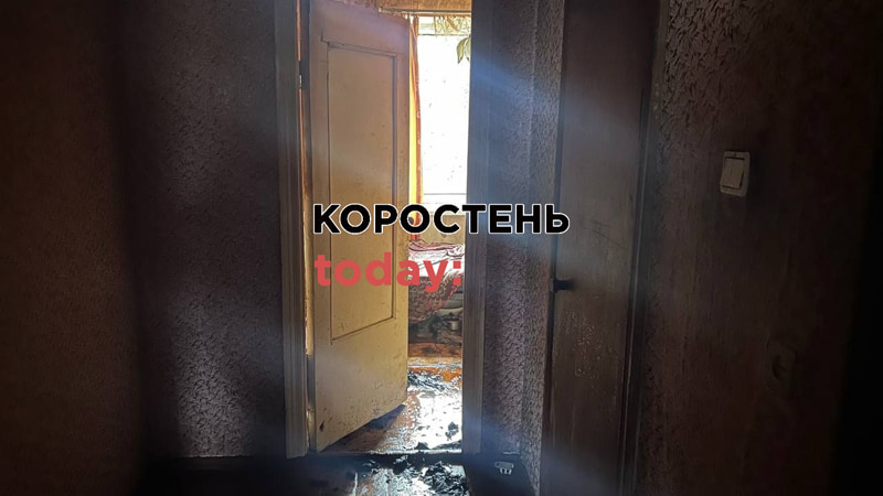 Сусіди винесли господаря на сходову клітину – у Коростені горіла квартира в п’ятиповерхівці
