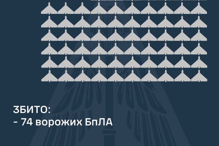 Повітряні сили повідомили про збиття ворожих БпЛА над Житомирщиною