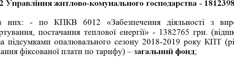 Дерибан бюджетних коштів чи підтримка комунального підприємства?